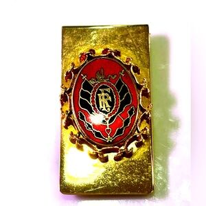 Vintage Holdtone Swank Money Clip Money Holder with Black/Red Crest “FR”